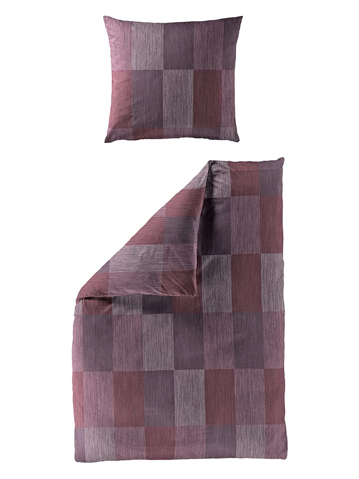 Bierbaum Komplet pościeli flanelowej w kolorze fioletowym rozmiar: 135x200 cm