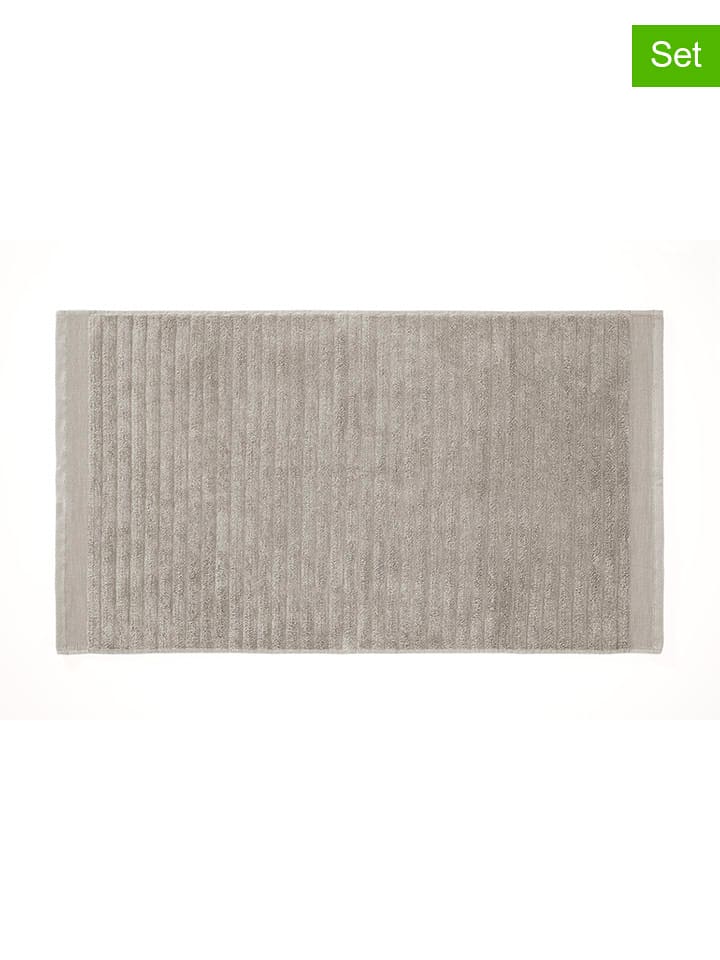 HNL Ręczniki kąpielowe (2 szt.) "Prestige" w kolorze szarym rozmiar: 60x110 cm