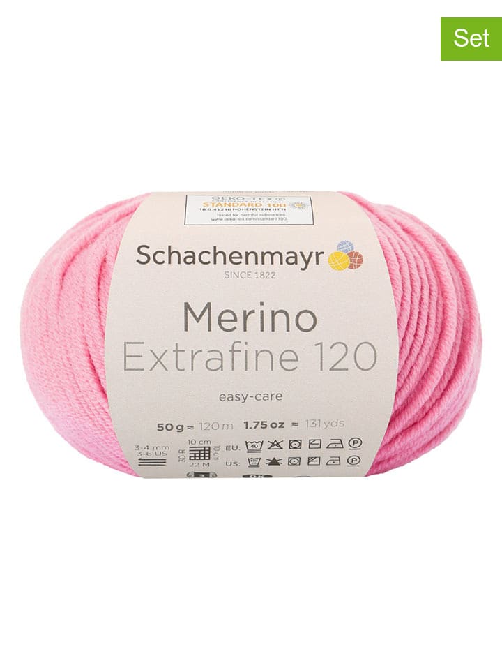 Schachenmayr since 1822 Przędza wełniana (10 szt.) w kolorze jasnoróżowym - 10 x 50 g rozmiar: onesize