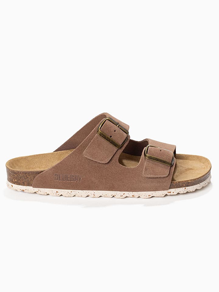 Bluebay Skórzane klapki "Aristote" w kolorze jasnobrązowym rozmiar: 40