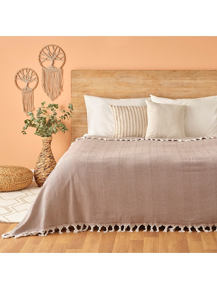 BELLA MAISON Narzuta "Nina" w kolorze jasnobrązowym rozmiar: 200x230 cm