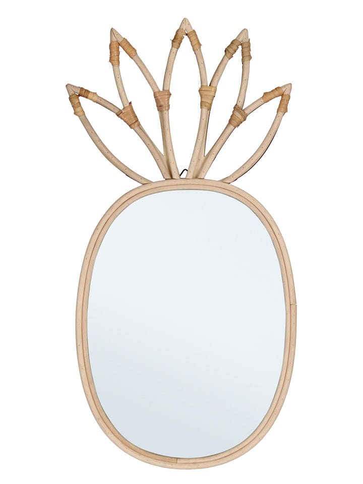 Bizzotto Lustro ścienne "Mozambico" w kolorze beżowym - 26 x 54 cm rozmiar: onesize