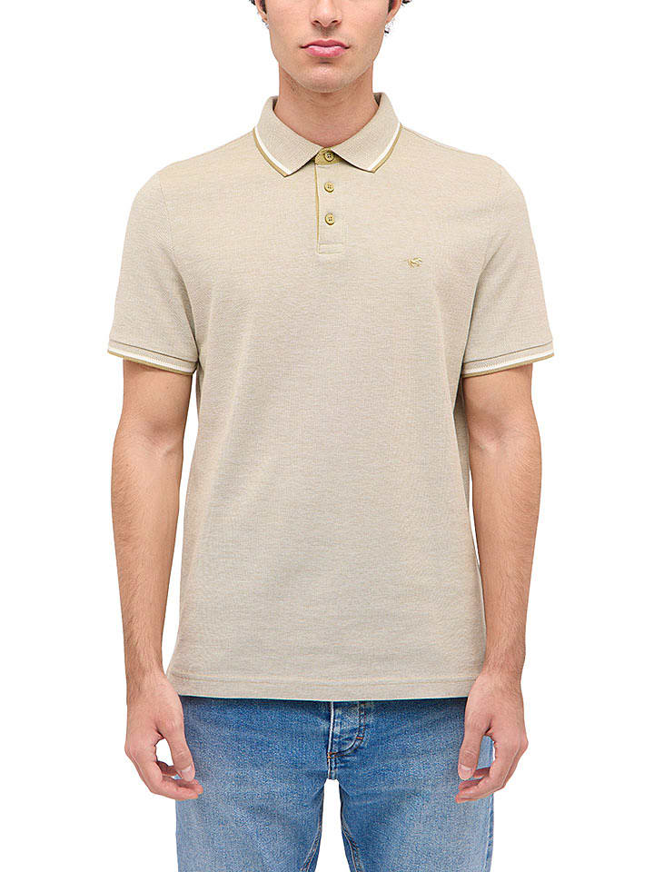 Mustang Koszulka polo w kolorze beżowym rozmiar: XL