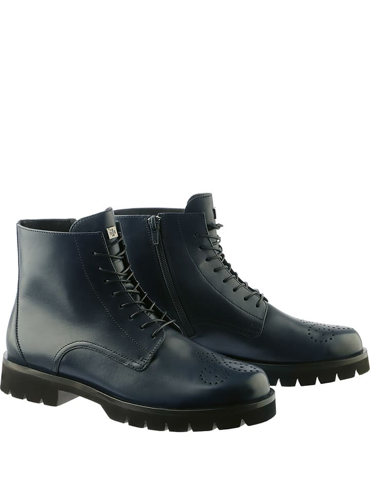 Högl Skórzane botki "Brooklyn" w kolorze granatowym rozmiar: 41