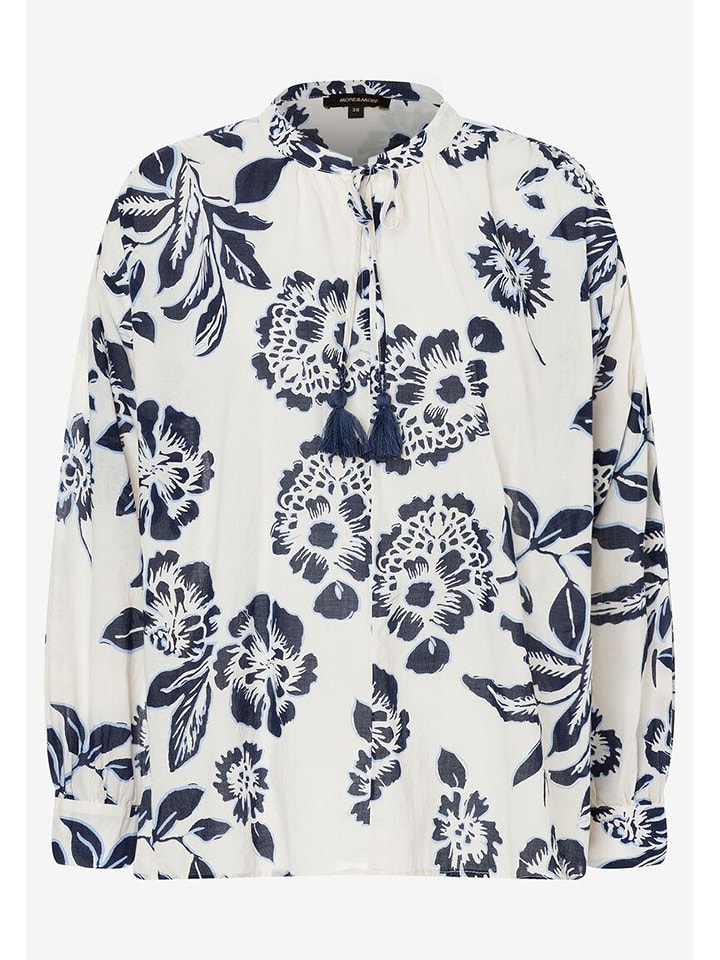 More & More Bluzka w kolorze biało-granatowym rozmiar: 36