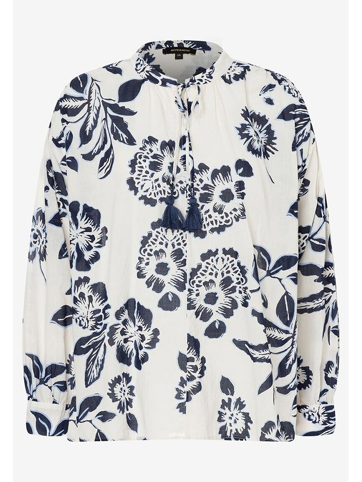 More & More Bluzka w kolorze biało-granatowym rozmiar: 36
