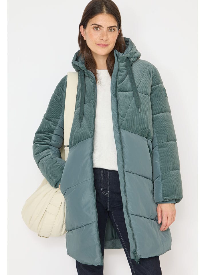 Cecil Płaszcz pikowany w kolorze zielonym rozmiar: M