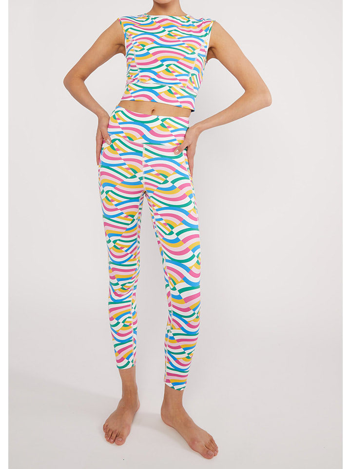 Blutsgeschwister Top sportowy "Karma Breezehappy" ze wzorem rozmiar: M