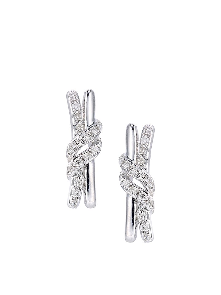 Rinani Złote kolczyki-wkrętki z diamentami rozmiar: onesize