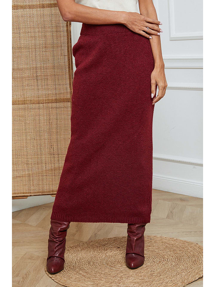 So Cachemire Spódnica dzianinowa "Doristo" w kolorze bordowym rozmiar: XL