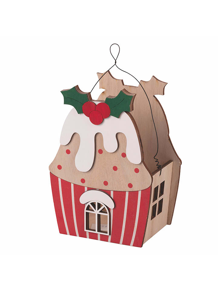 Villa d´Este Pudełko "Cupcake" w kolorze beżowo-czerwonym - 14,5 x 20 x 9 cm rozmiar: onesize