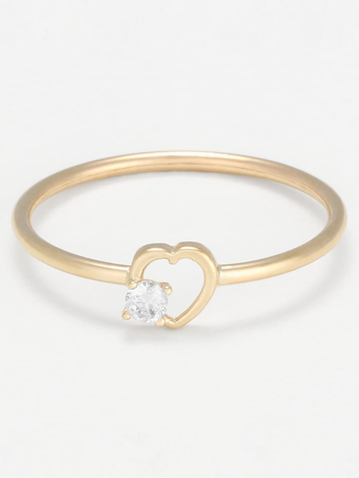 OR ÉCLAT Złoty pierścionek "Ani" z cyrkonią rozmiar: 50