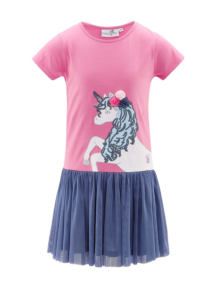 happy girls by Eisend Sukienka w kolorze jasnoróżowo-niebieskim rozmiar: 146