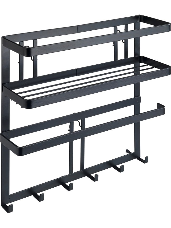 Wenko Regał kuchenny w kolorze czarnym - 30 x 33 x 9 cm rozmiar: onesize