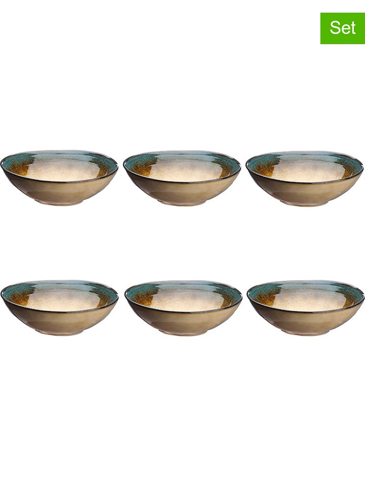 Björn Miski (6 szt.) "Island" w kolorze oliwkowo-niebieskim - Ø 20 cm rozmiar: onesize