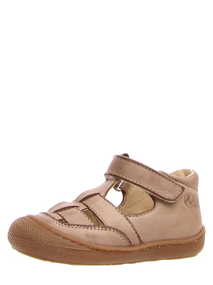 Naturino Skórzane półsandały w kolorze beżowym rozmiar: 18