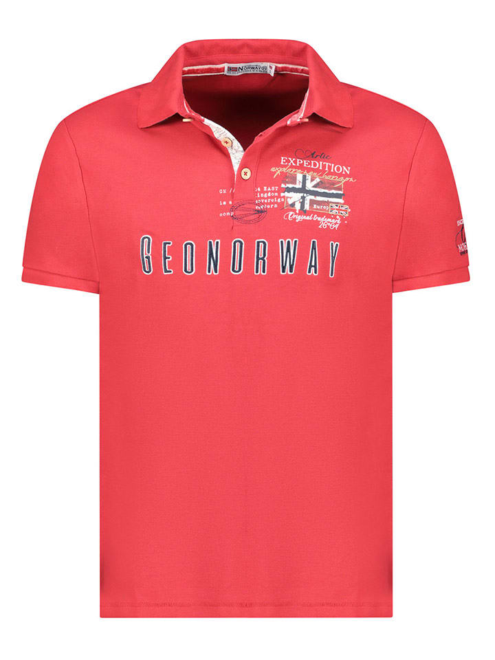 Geographical Norway Koszulka polo "Kason" w kolorze czerwonym rozmiar: S