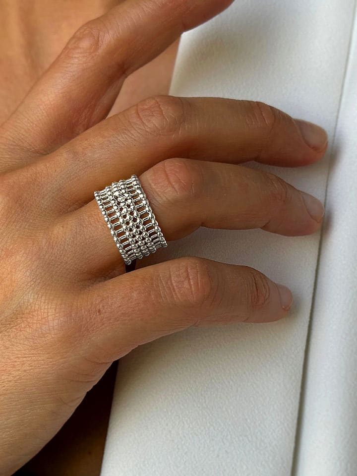 Eclat d'Argent Srebrny pierścionek rozmiar: 56