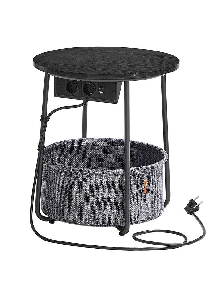 SONGMICS Stolik w kolorze czarnym - wys. 50 x Ø 45 cm rozmiar: onesize