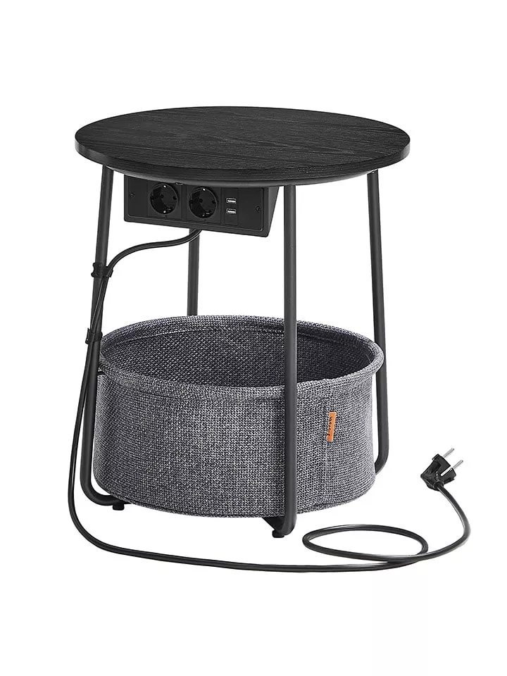 SONGMICS Stolik w kolorze czarnym - wys. 50 x Ø 45 cm rozmiar: onesize