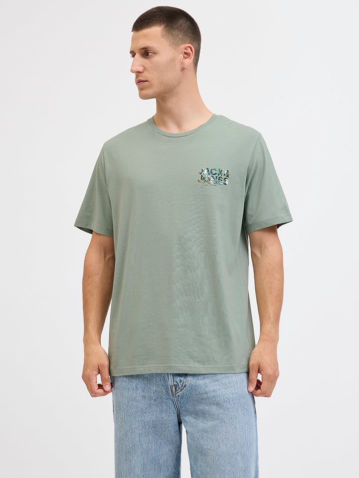 Jack & Jones Koszulka "Jjgeplas" w kolorze zielonym rozmiar: XL