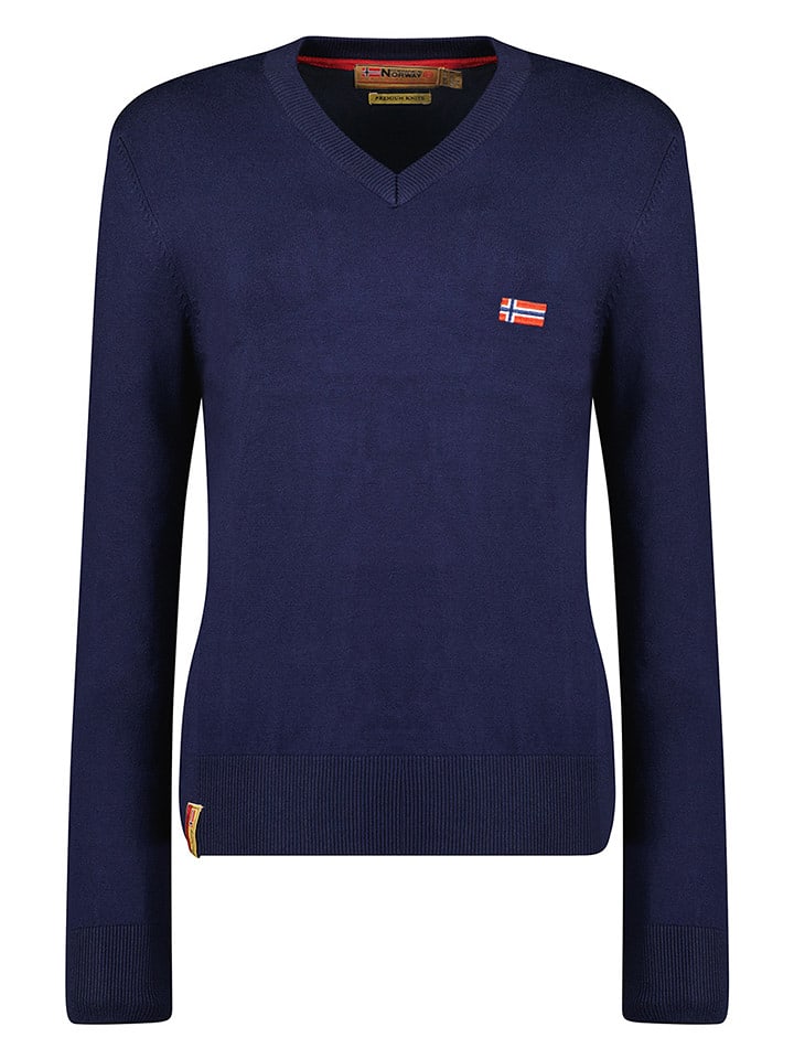 Geographical Norway Sweter "Falonne" w kolorze granatowym rozmiar: XXL