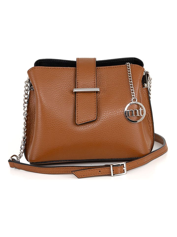Mia Tomazzi Skórzana torebka w kolorze jasnobrązowym - 21 x 17 x 10 cm rozmiar: onesize