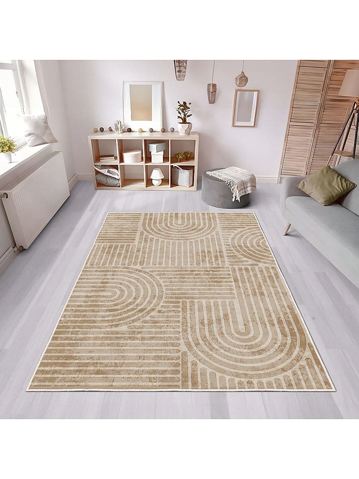 CARPET DIEM Dywan w kolorze beżowo-jasnobrązowym rozmiar: 40x60 cm