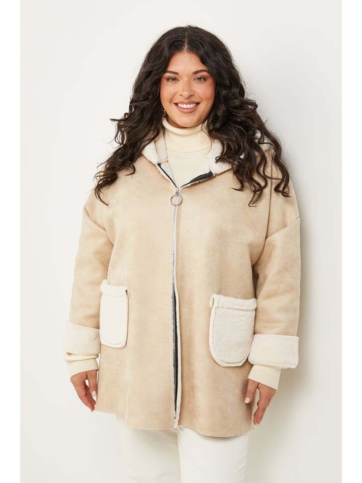 Curvy Lady Kurtka przejściowa w kolorze beżowym rozmiar: 40/42