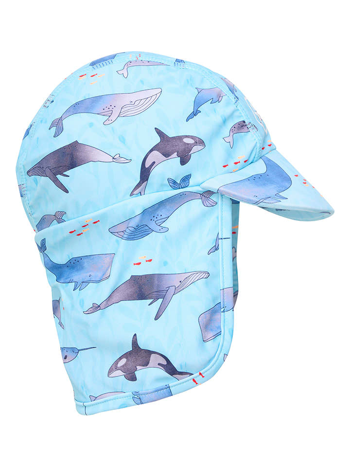 Color Kids Czapka w kolorze błękitnym z osłoną karku rozmiar: 52 cm