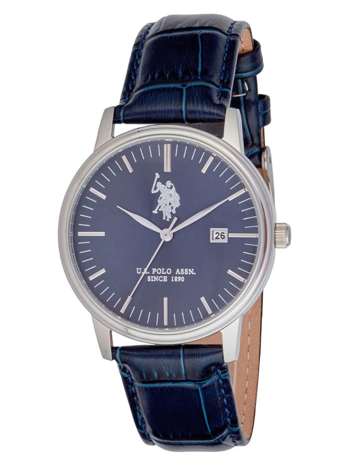 U.S. Polo Assn. Zegarek kwarcowy w kolorze srebrno-granatowym rozmiar: onesize