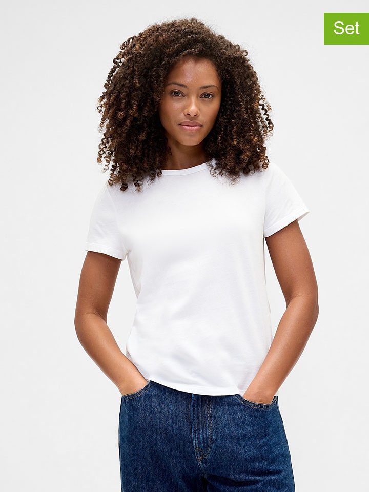 GAP Koszulki (2 szt.) w kolorze czarnym i białym rozmiar: XXL