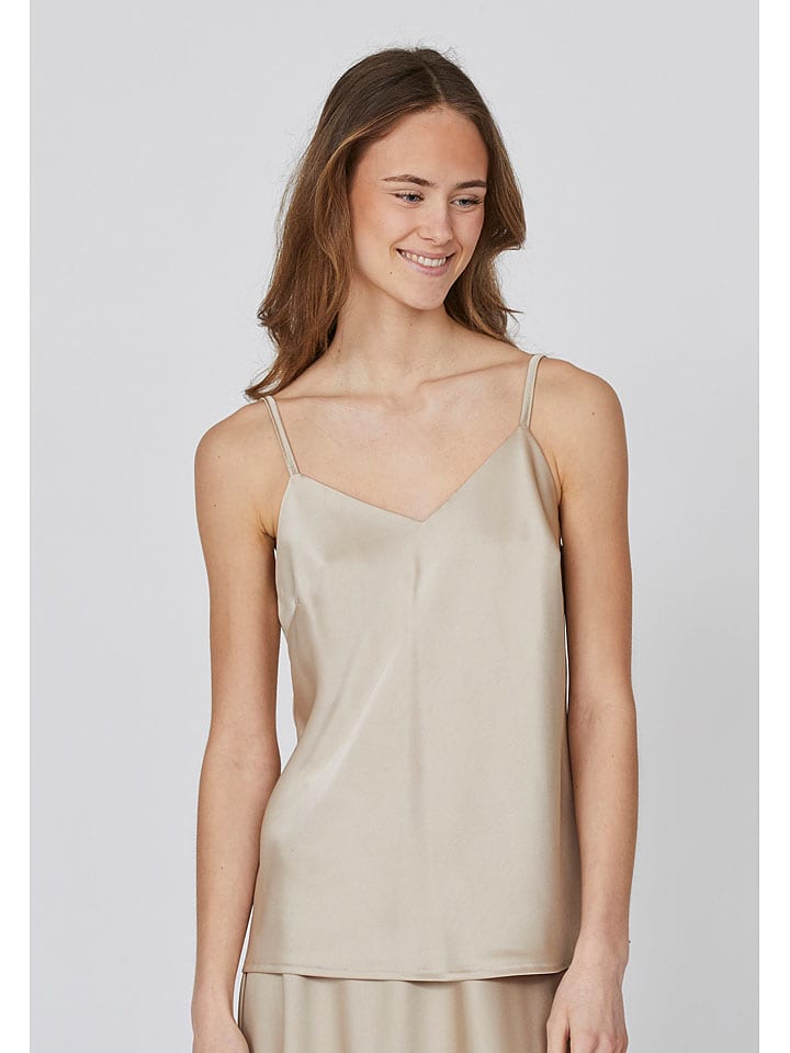 SisterS point Top w kolorze beżowym rozmiar: M