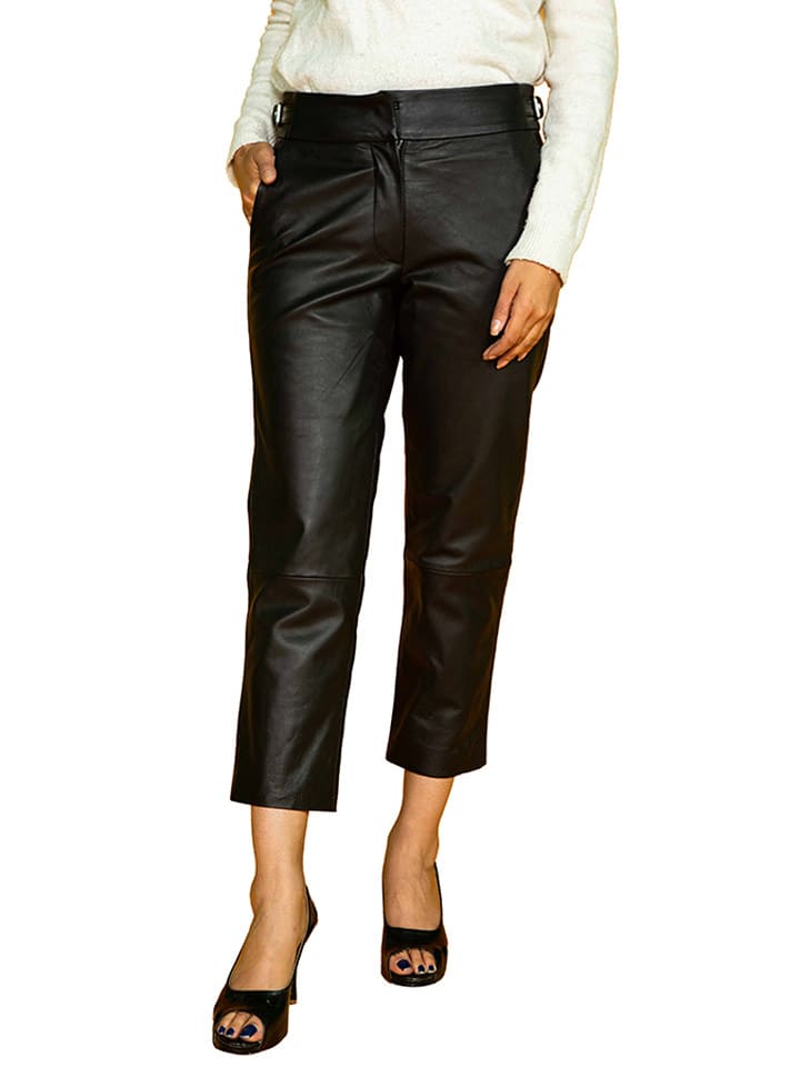 Isaco und Kawa Skórzane spodnie w kolorze czarnym rozmiar: 46