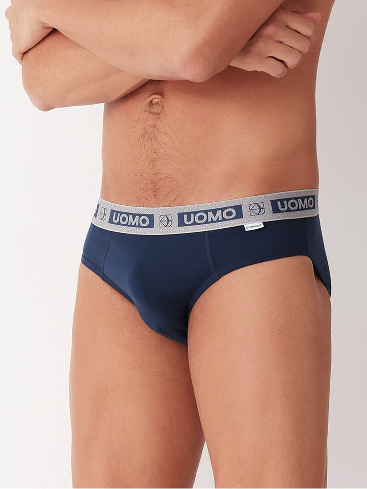 COTONELLA Slipy w kolorze niebieskim rozmiar: L