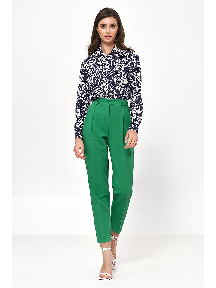 Nife Spodnie w kolorze zielonym rozmiar: 38