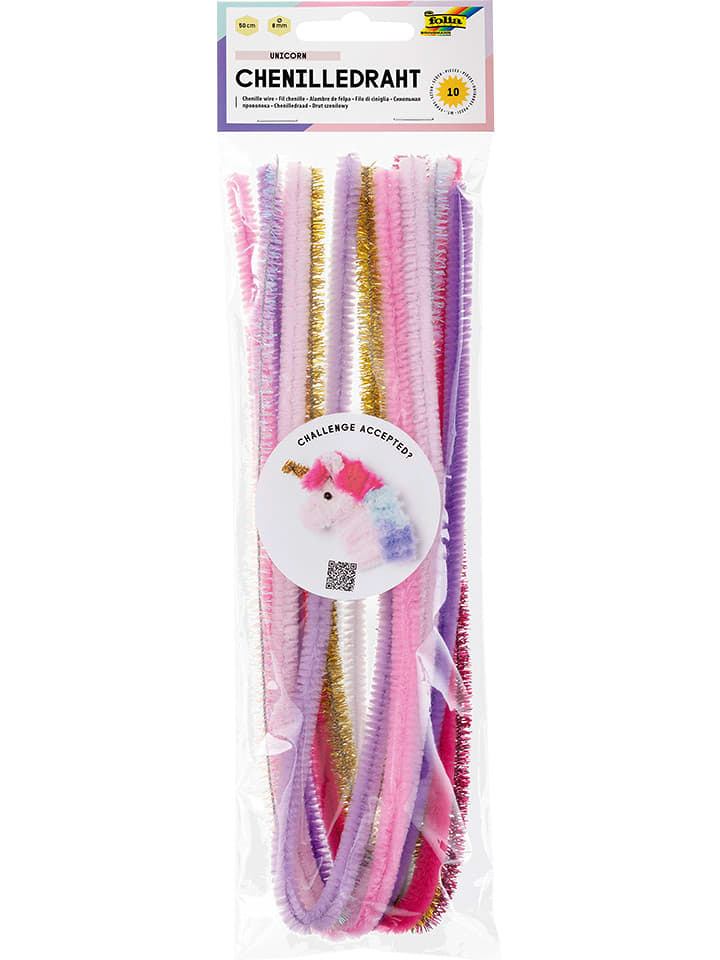 folia PAPER Druciki szenilowe (10 szt.) "Unicorn" w różnych kolorach rozmiar: onesize