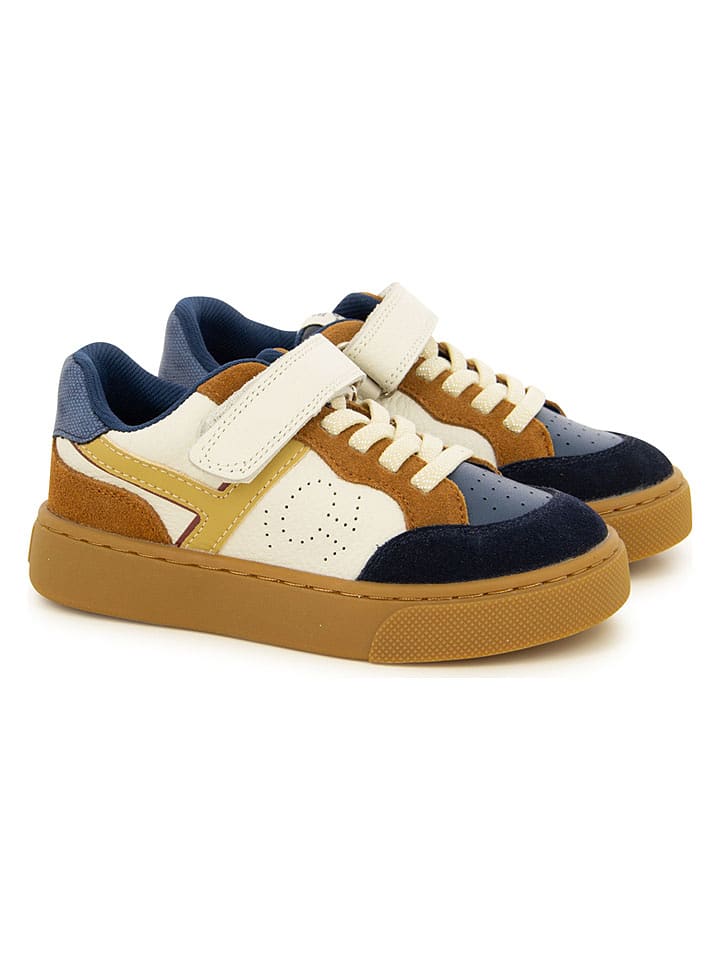 Pom D'api Skórzane sneakersy w kolorze jasnobrązowo-granatowym rozmiar: 33