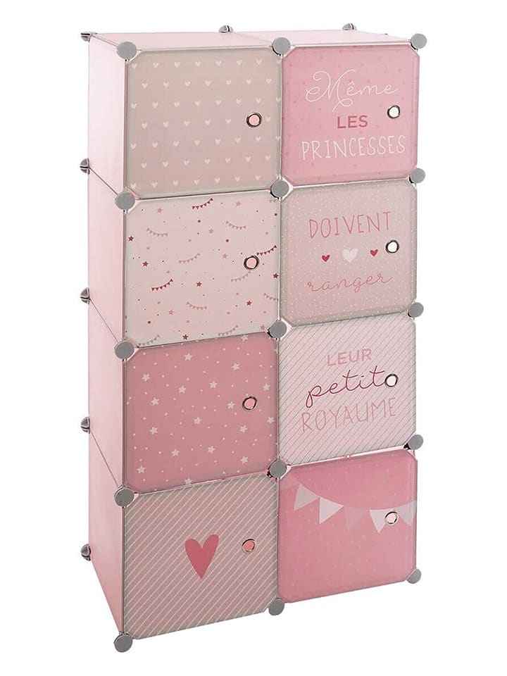 WellHome for Kids Regał w kolorze jasnoróżowym - 65 x 125 x 31,5 cm rozmiar: onesize