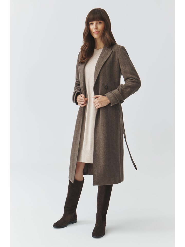 TATUUM Płaszcz przejściowy "Tea" w kolorze szarobrązowym rozmiar: 42