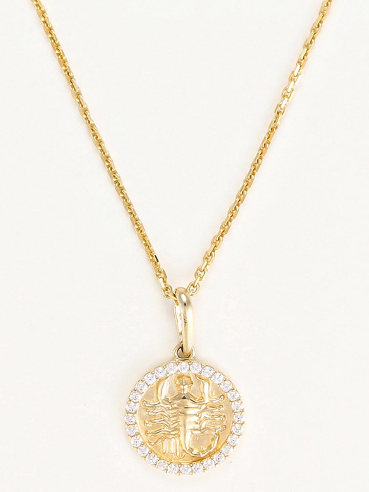 OR ÉCLAT Złota zawieszka "Scorpion" z cyrkoniami rozmiar: onesize