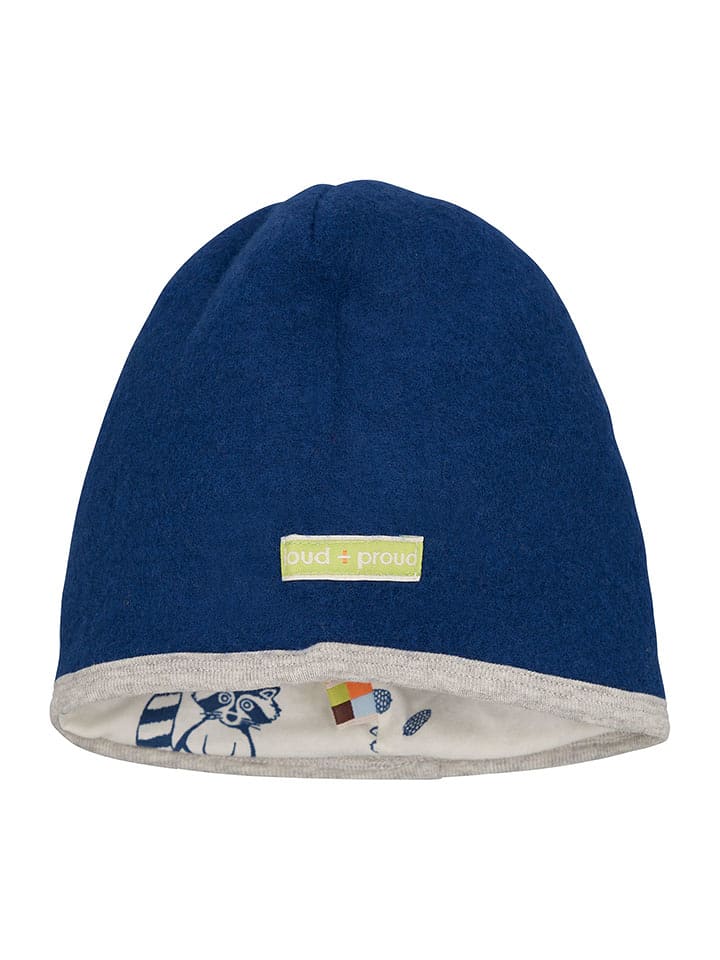 loud + proud Wełniana czapka w kolorze niebieskim rozmiar: 86/92