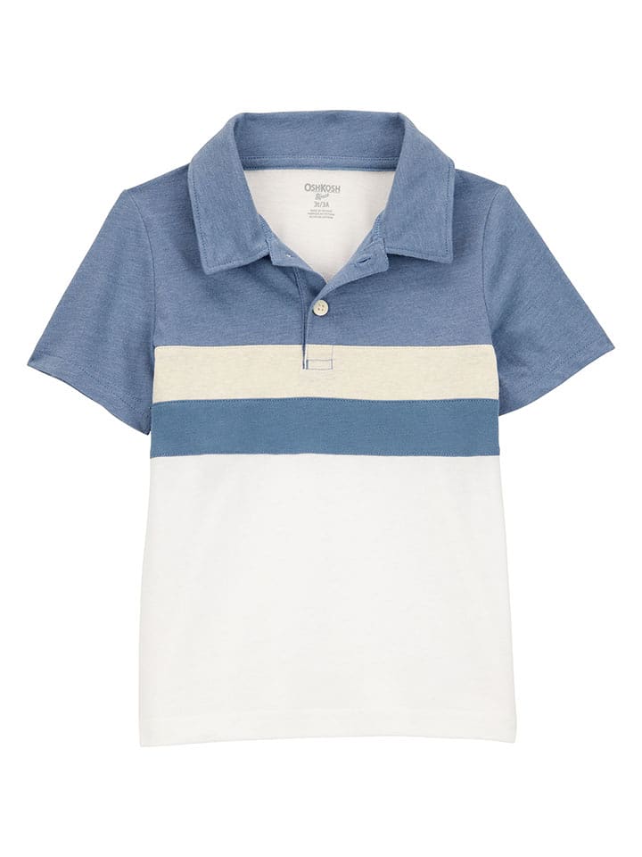 OshKosh Koszulka polo w kolorze niebiesko-kremowym rozmiar: 98