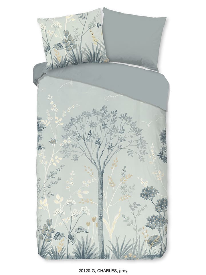 Good Morning Komplet pościeli "Charles" w kolorze błękitno-szarym rozmiar: 200x220 cm