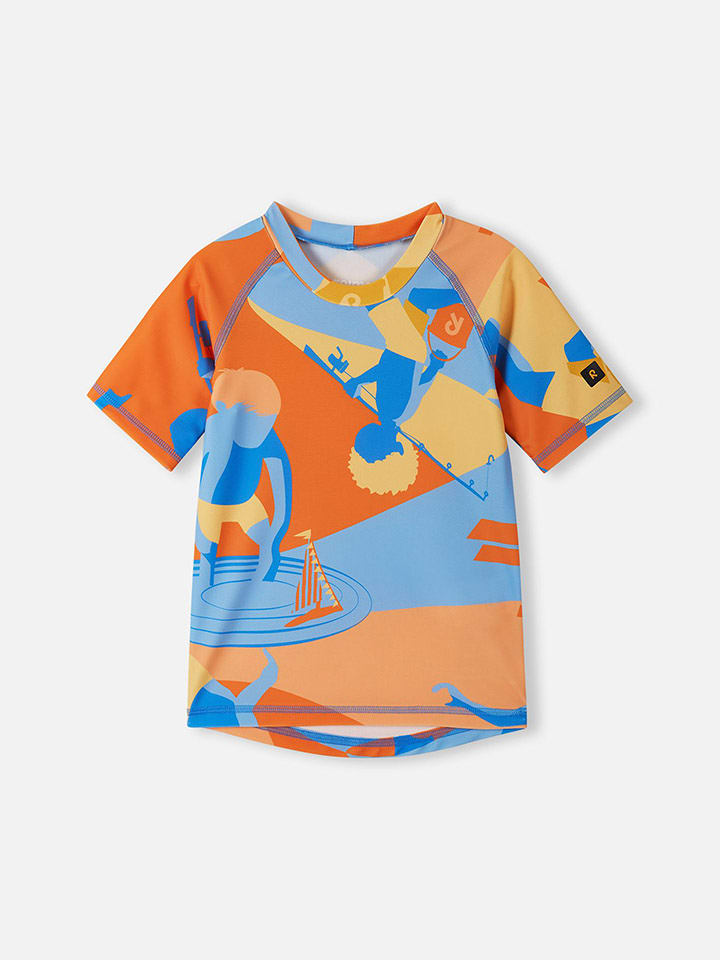 Reima Koszulka kąpielowa "Pulikoi" w kolorze pomarańczowym rozmiar: 74