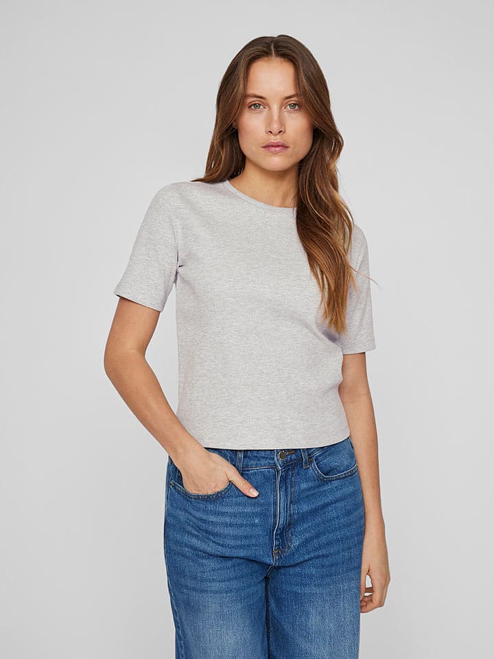 Vila Koszulka "Ola" w kolorze jasnoszarym rozmiar: XL