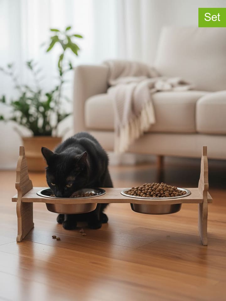 Paws&Whiskers 3-częściowy zestaw w kolorze jasnobrązowym - 38 x 20 cm rozmiar: onesize