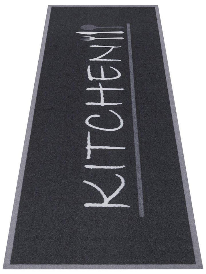 Hanse Home Chodnik kuchenny "Kitchen Cutlery" w kolorze czarnym rozmiar: 50x150 cm