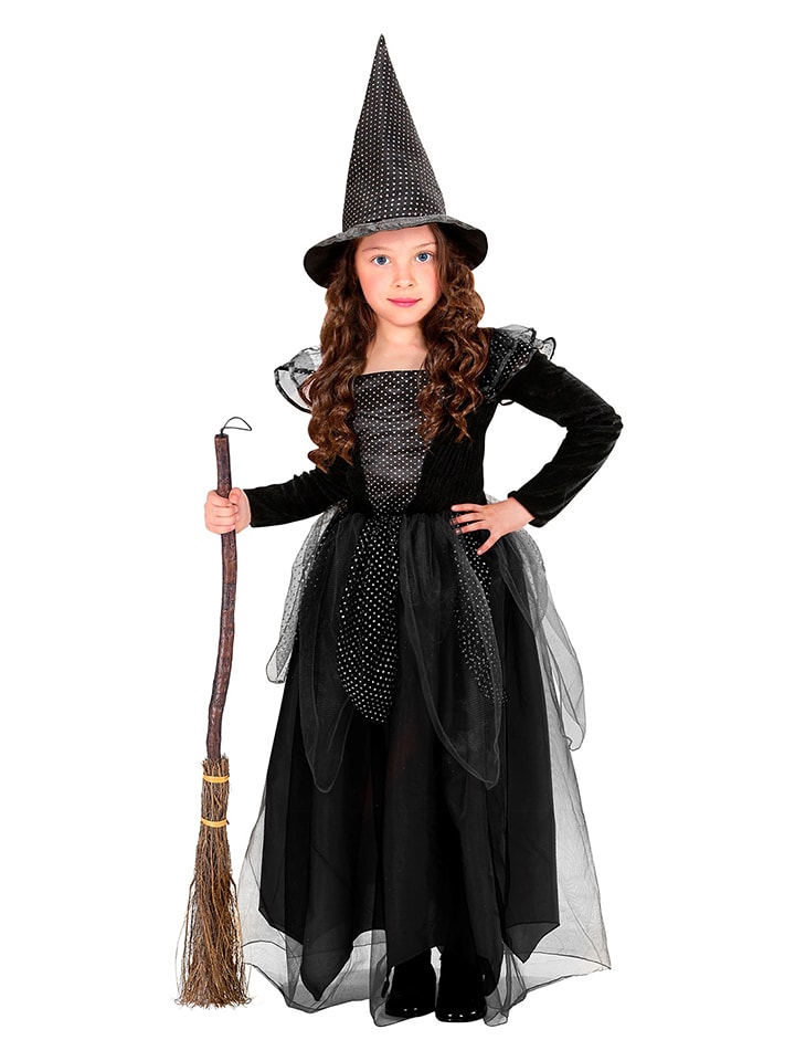 Carnival Party 2-częściowy kostium "Witch" w kolorze czarnym rozmiar: 158