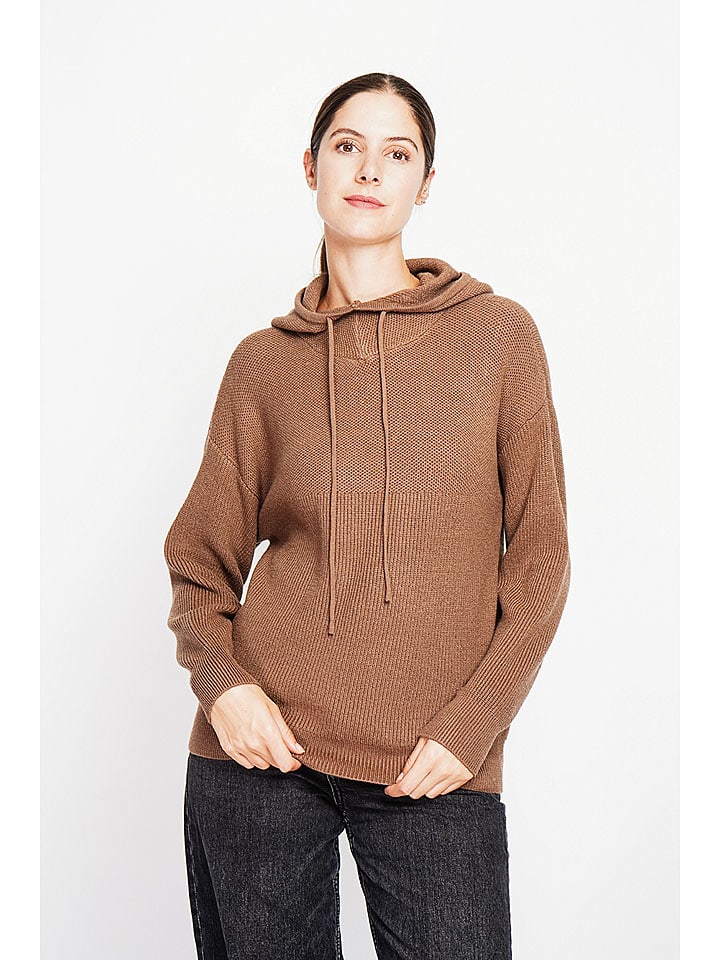 ASSUILI Sweter w kolorze karmelowym rozmiar: 38